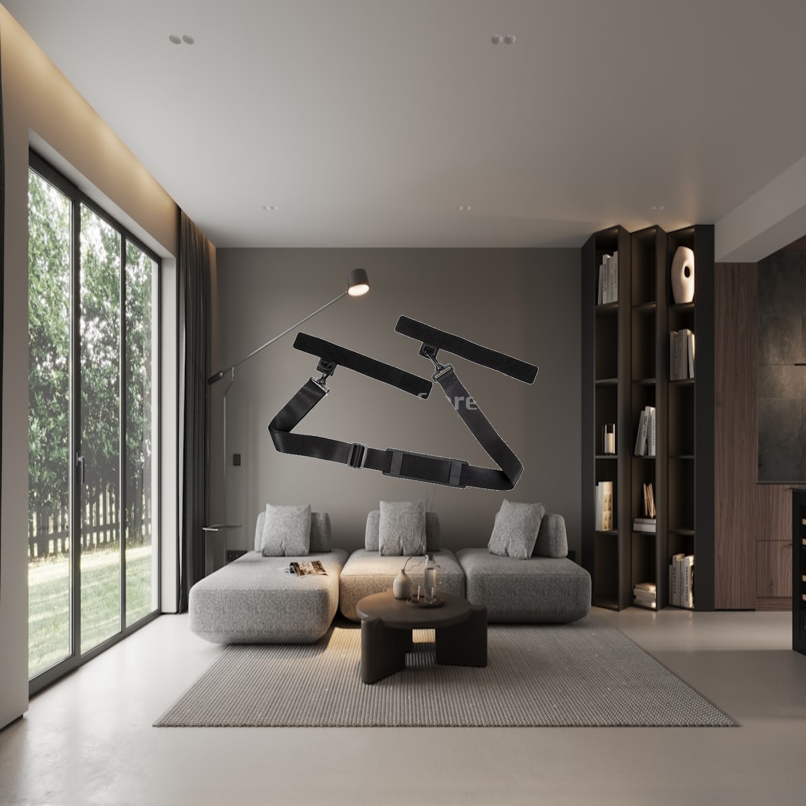 Fishing Belt - 耐久性のある釣り竿ベルト調節可能なショルダーキャリーストラップ釣り道具用ロッドブラケットホルダー屋外旅行用