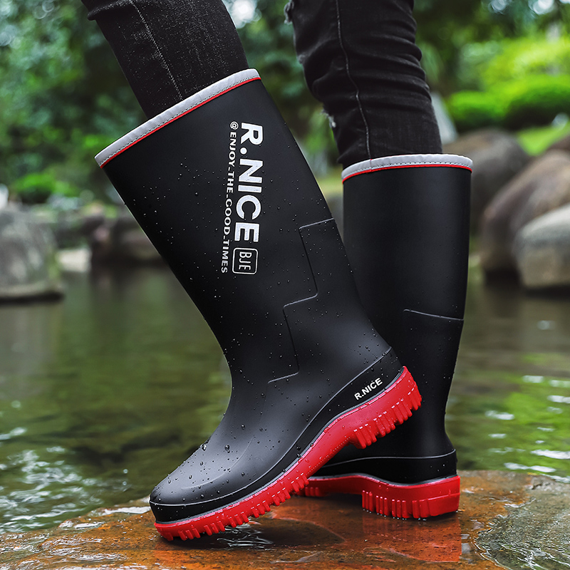 メンズアウトドアレインシューズ ハイカットレインブーツ 滑り - Fishing Boots のレビューと価格