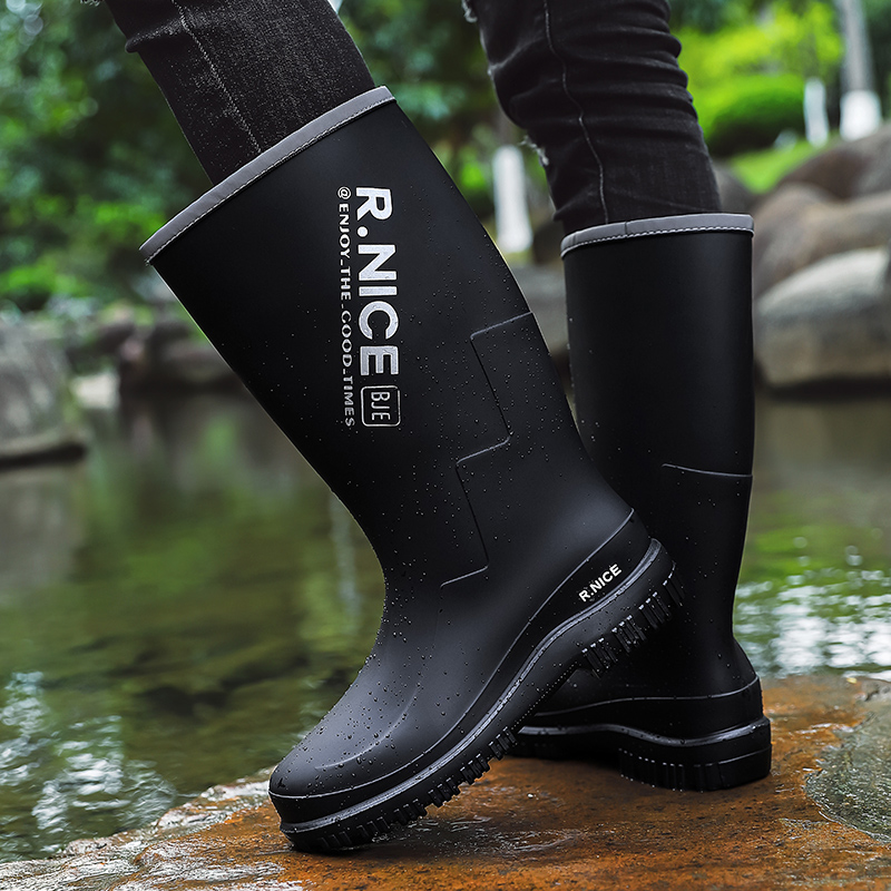 メンズアウトドアレインシューズ ハイカットレインブーツ 滑り - Fishing Boots のレビューと価格