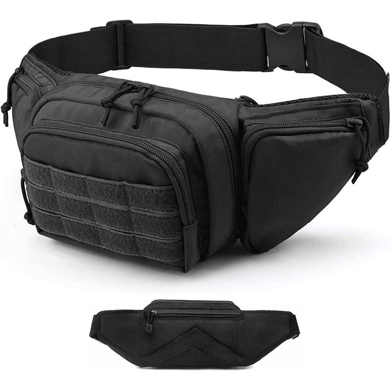 600Dオックスフォード製マルチポケットウエストパック、調節 - Fishing Belt のレビューと価格
