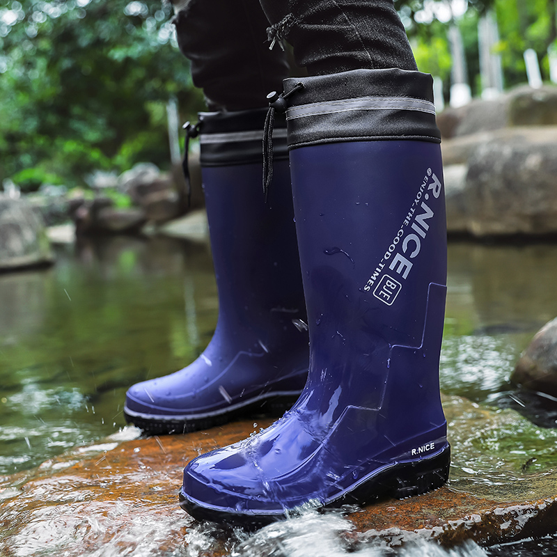 メンズファッショナブルなアウトドアレインシューズ、ハイカット - Fishing Boots のレビューと価格