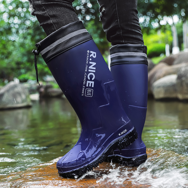 メンズファッショナブルなアウトドアレインシューズ、ハイカット - Fishing Boots のレビューと価格